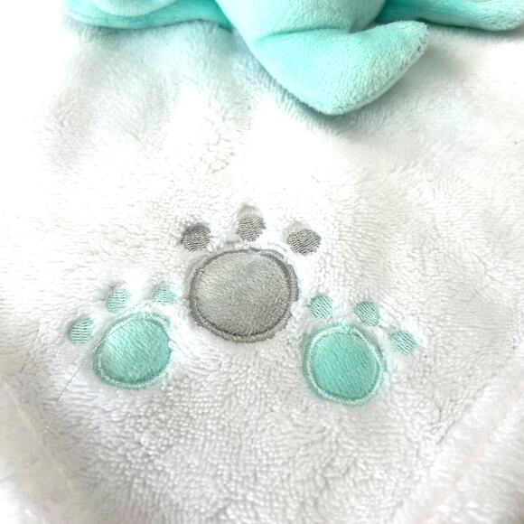 Baby Gear 2016 Elephant Security Blanket Lovie Aqua Blue/White 15x15 - Picture 4 of 7